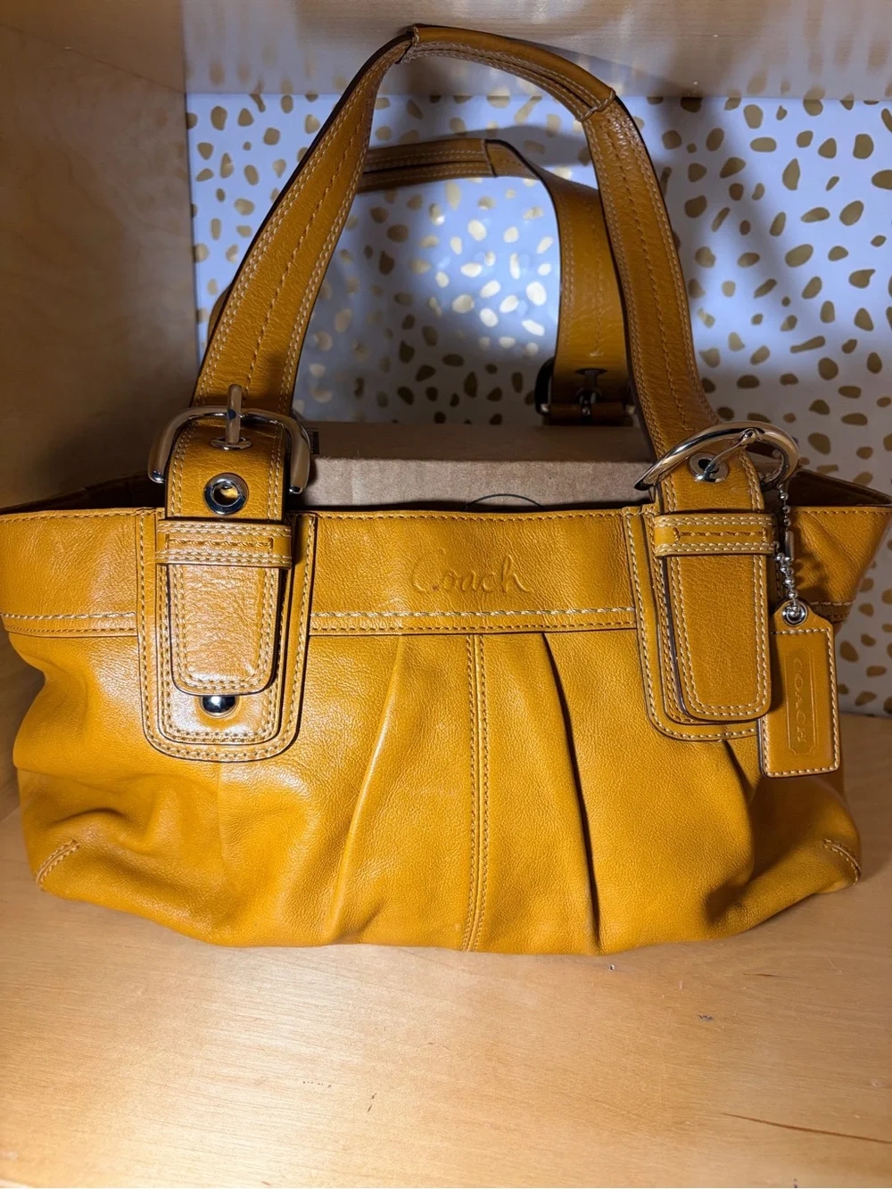Coach leather shoulder