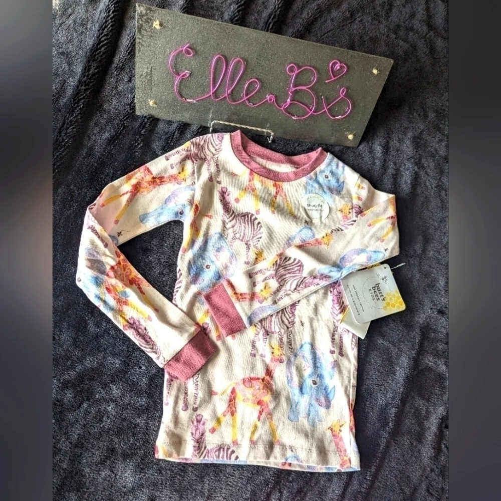 NWT Burts Bees Safari Pajama Top 5T