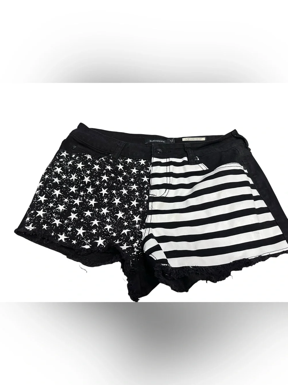Blackheart‎ women’s American Flag Stars & Stripes Low Rise Denim Shorts Size 11