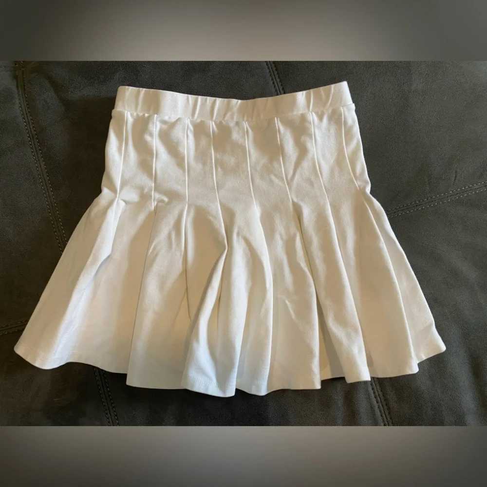 Altar'd State White Pleated Skater Tennis Mini Skirt Size S
