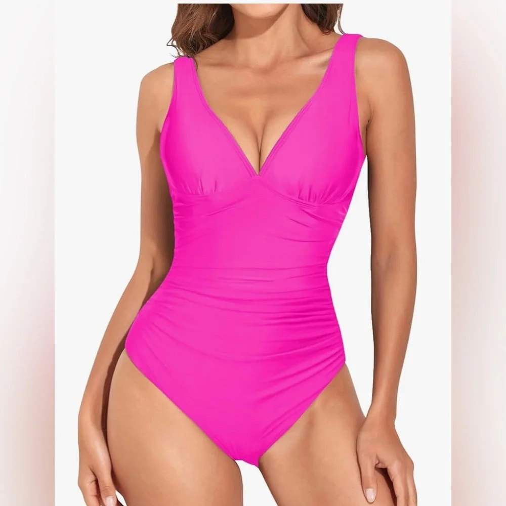 One piece rouched swimsuit NWT Small