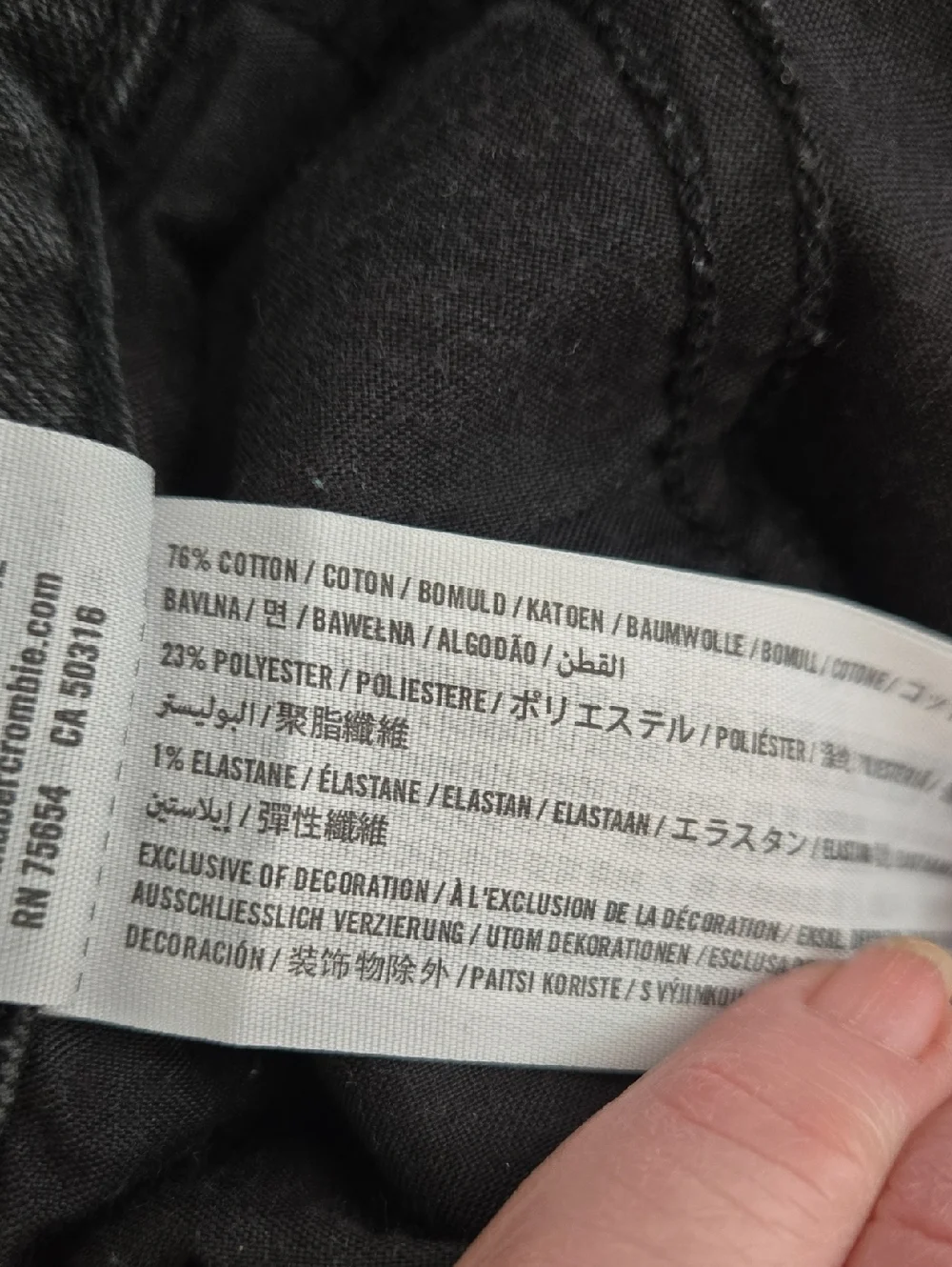 Abercrombie & Fitch black denim