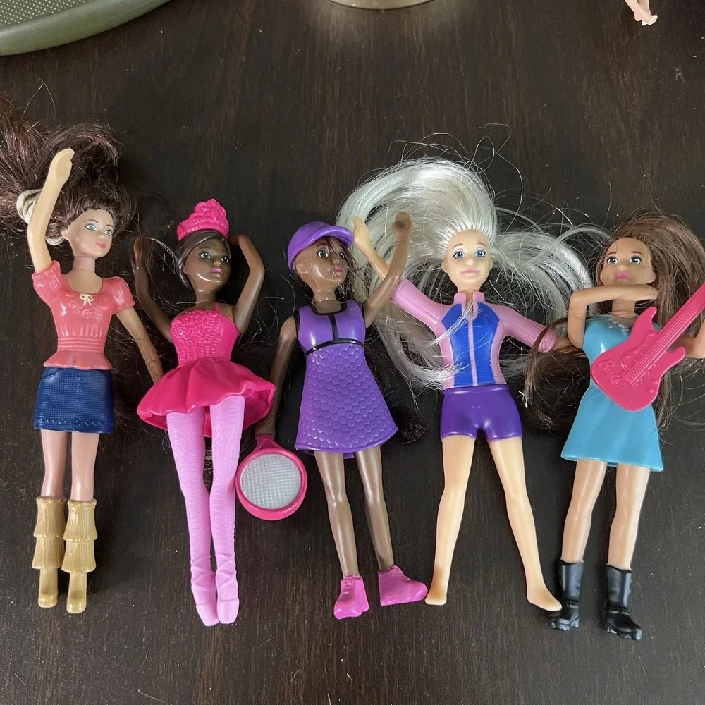 Barbie McDonalds Happy Meal 6pc Mini Doll Figure Lot. 1-2014 & 5-2019 - 5