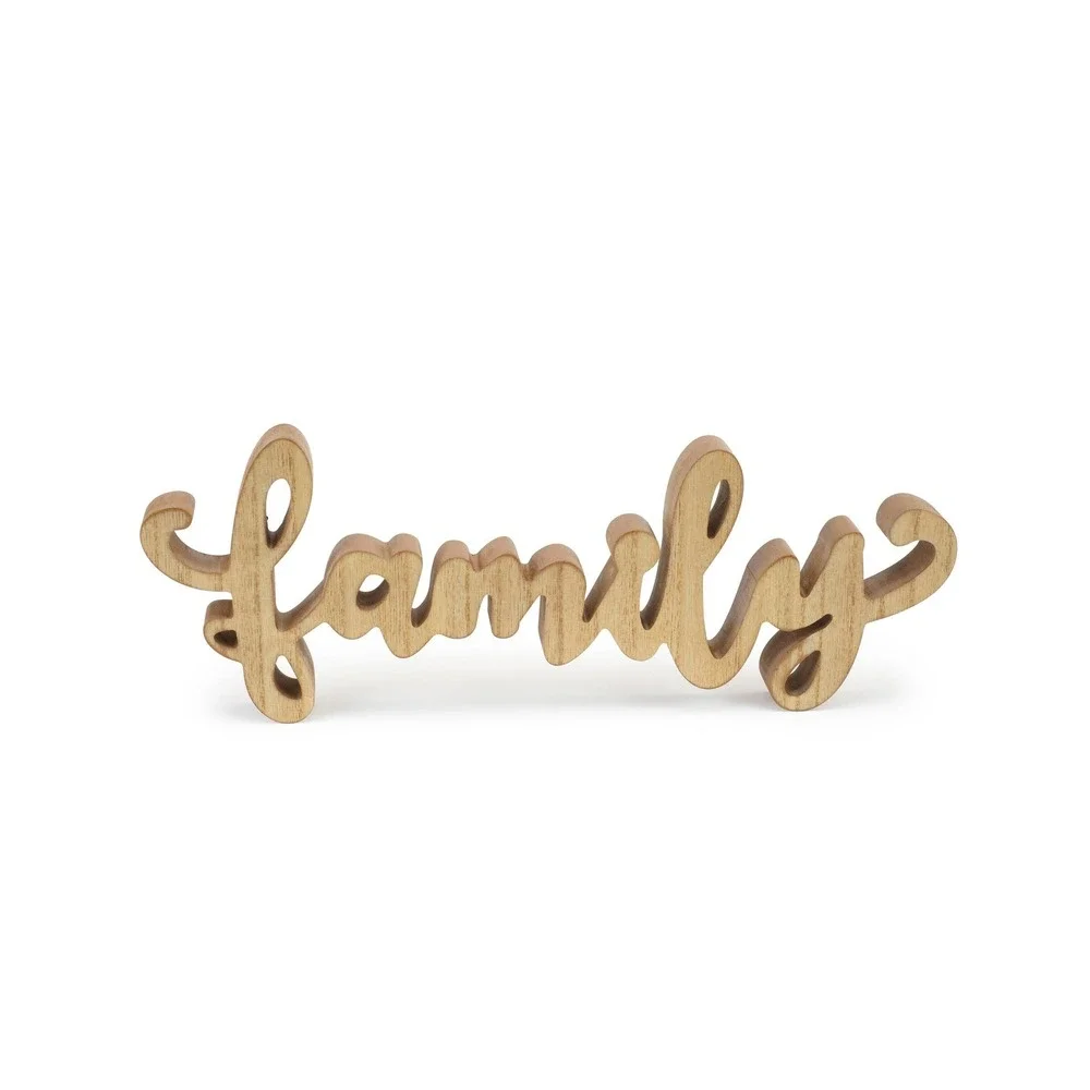 Wooden Family‎ Sign | Tabletop Home Accent | Farmhouse Shelf Decoration