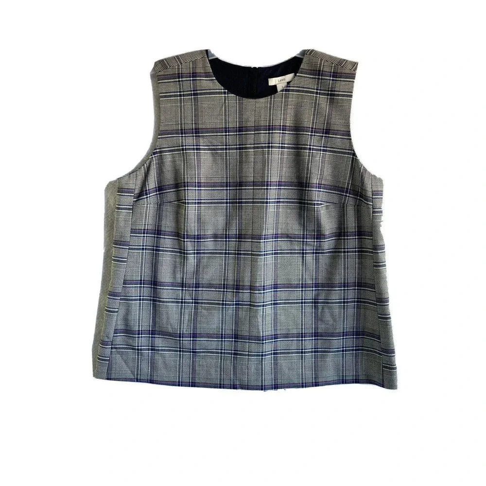 Lewit Top Sleeveless Plaid Shell NWT‎ Women's Size 1 1x 42