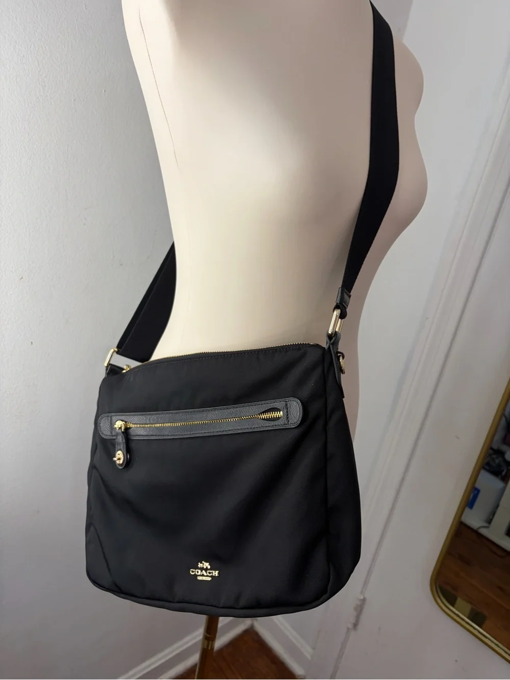 Coach sleek black