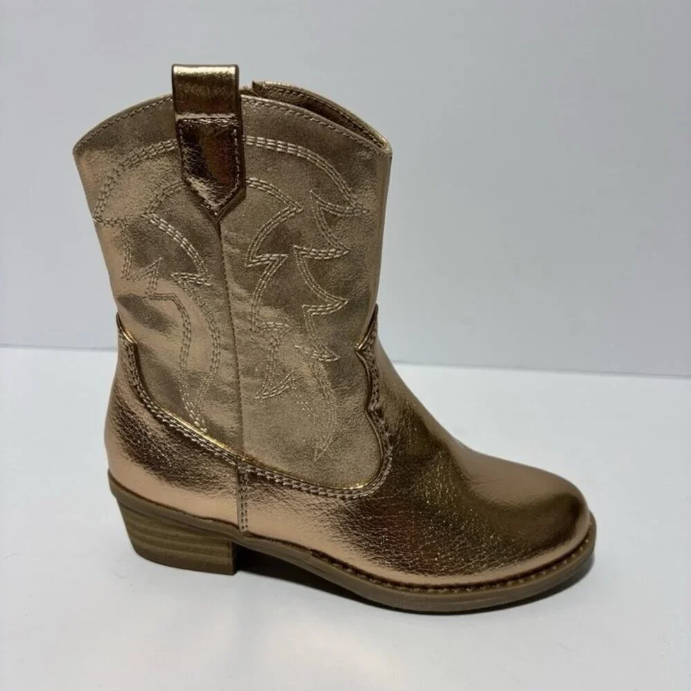 Dolce Vita Kids’ Lizbeth Rose Gold Western Boots, Girls’ Size 11 M