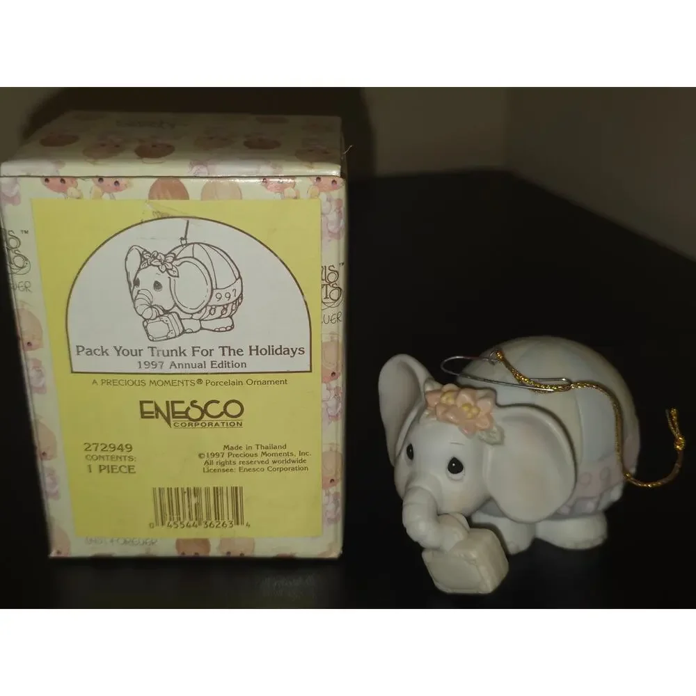 Precious Moments Pack Your Trunk For The Holidays 1997 Ornament Enesco 272949‎