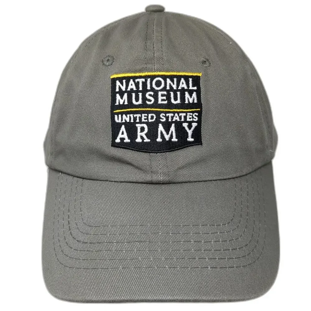 National Museum United States Army Green One Size Baseball Cap Hat Sponsor Logo