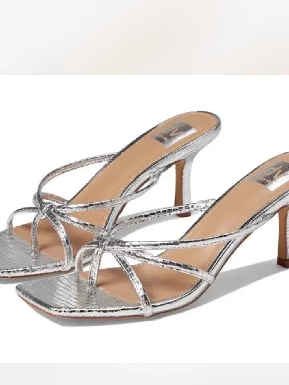 Silver dolce vita heels
