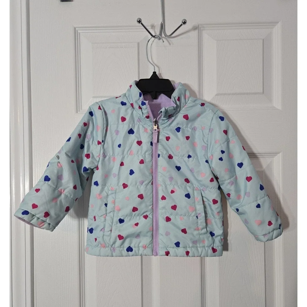 Toddler Girls Zipup light weight  Reversible Jacket Size 2T