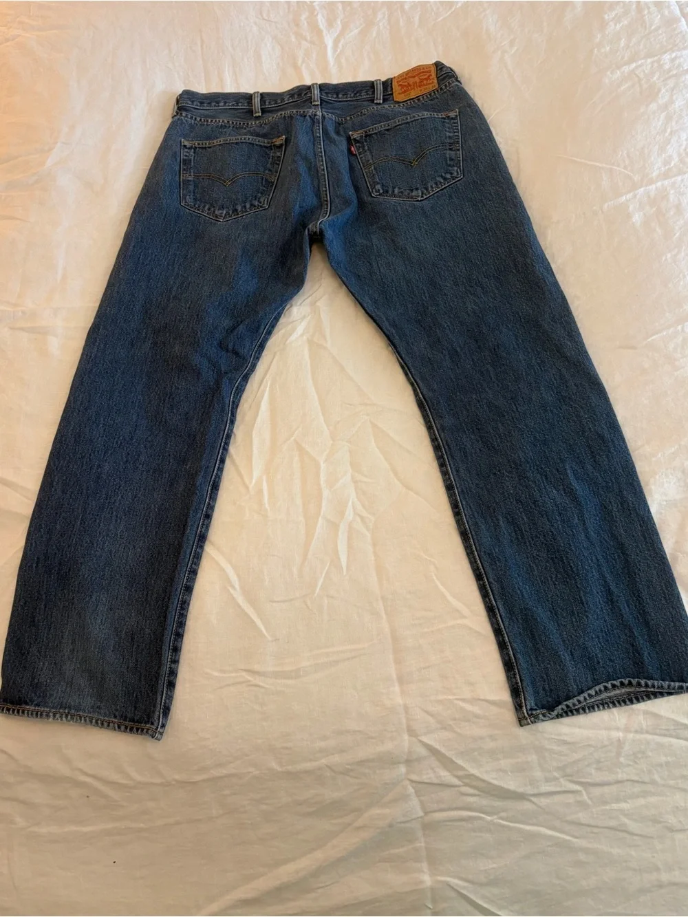 Levi's 501 Men's blue Denim Straight Leg 38x30 Jeans button fly