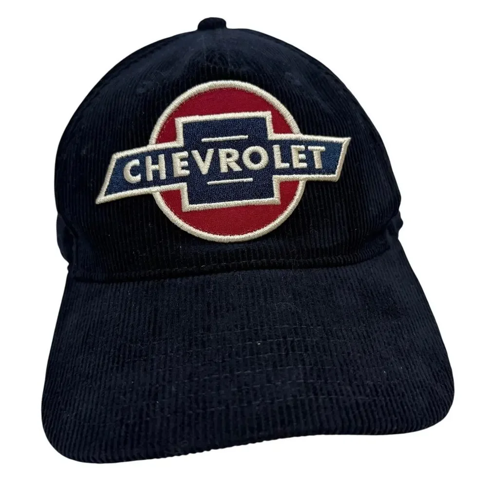 Blue Corduroy Snapback Chevrolet Baseball Hat Mad Engine GM Licensed