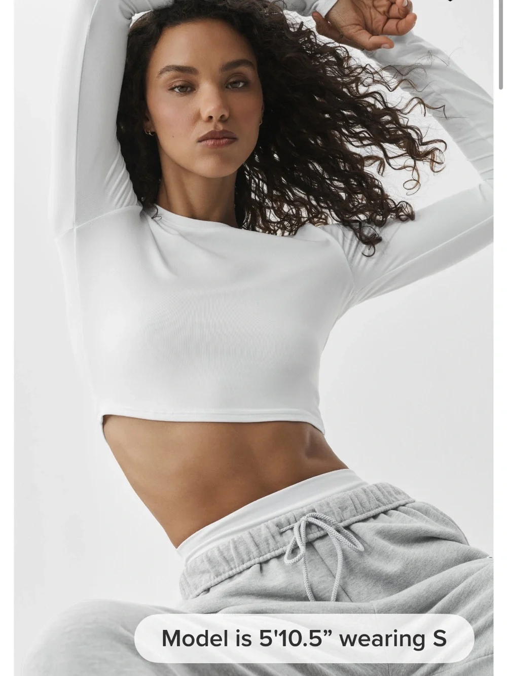 ALO Yoga Finesse Long-Sleeve Crop Top NWOT