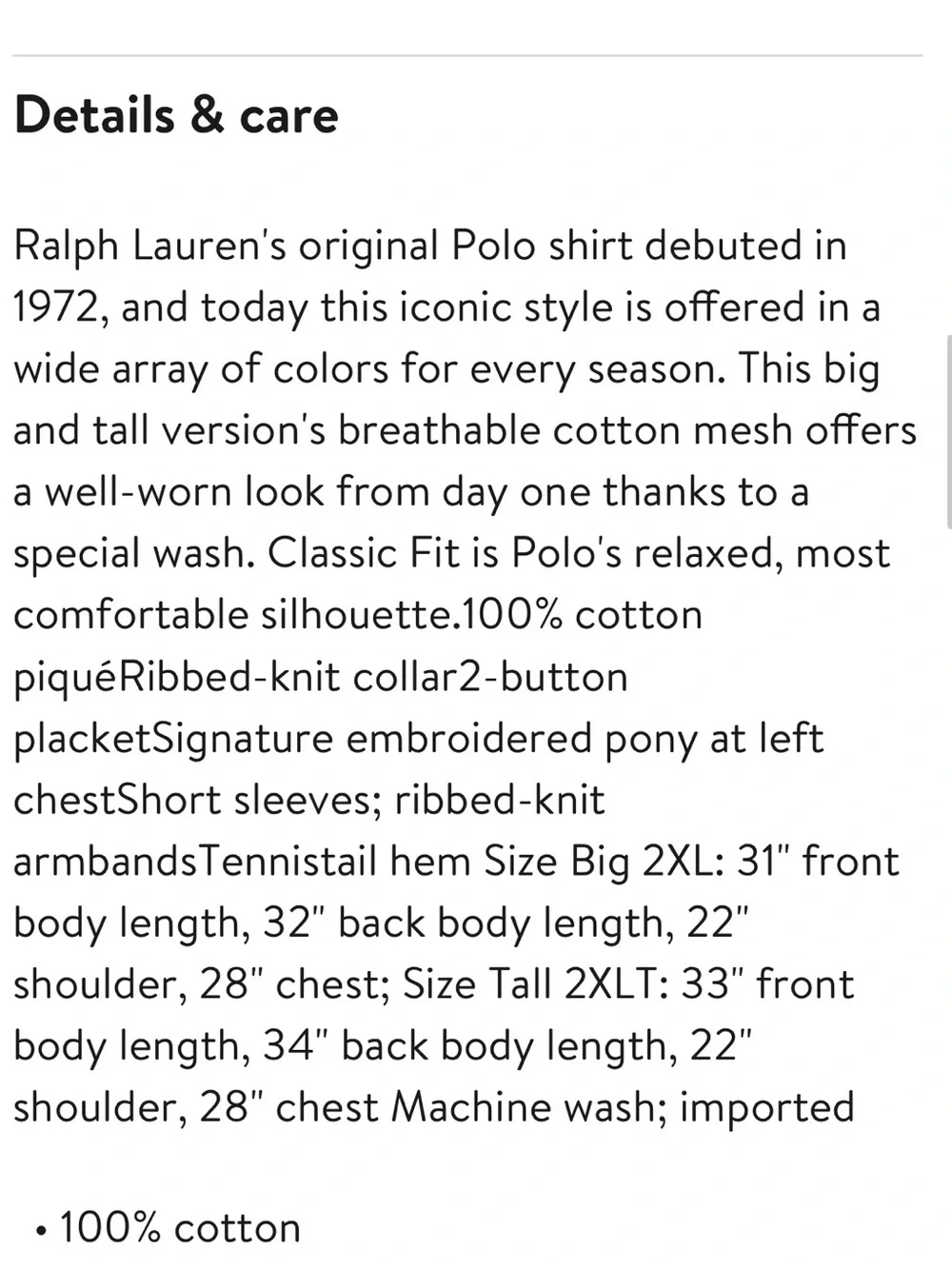 Polo Ralph Lauren classic short