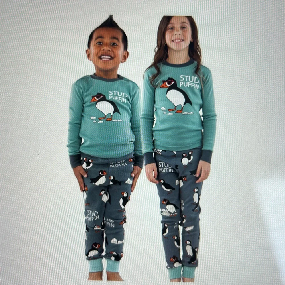 Lazy One Stud Puffin PJ Set, 8