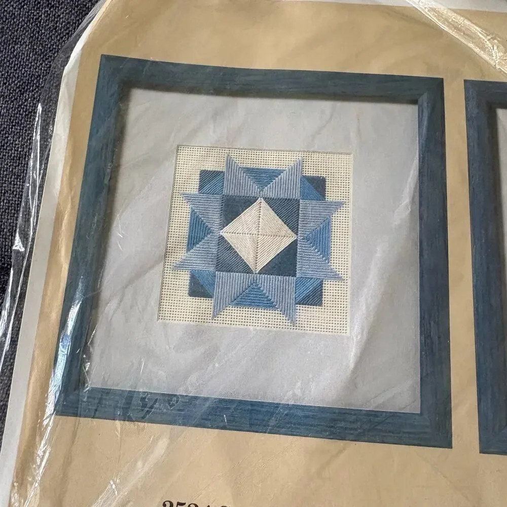 Vintage stamped needlepoint