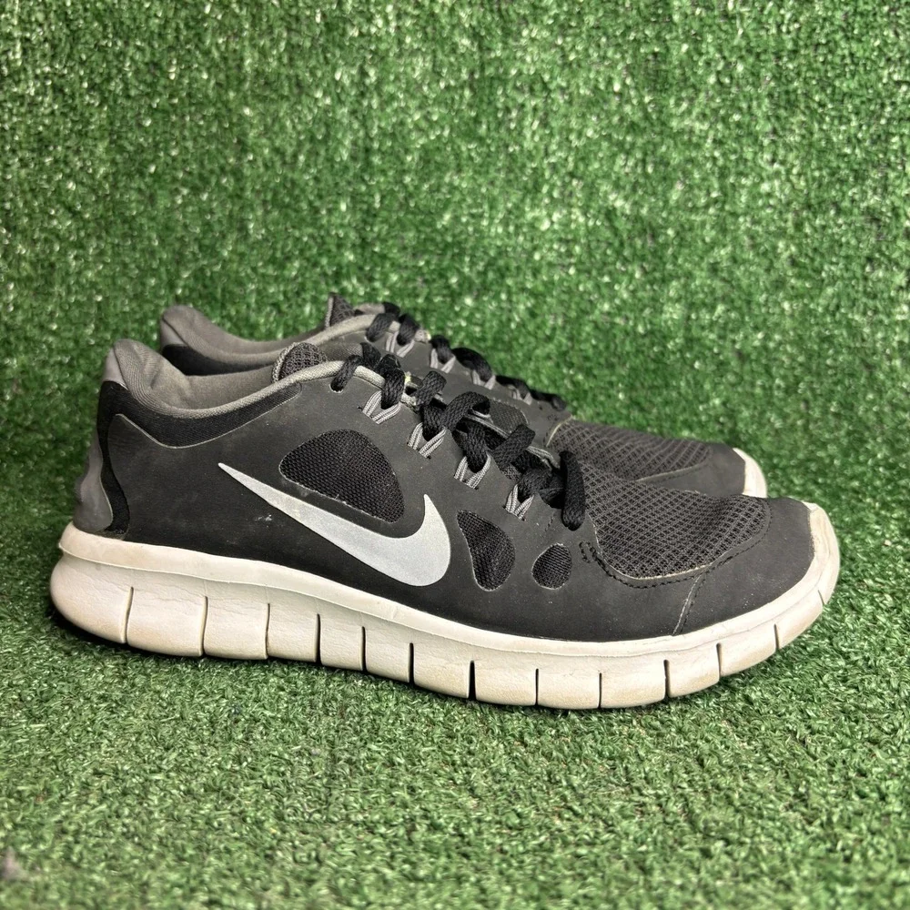 Nike Free 5.0 Running Breathable Mesh Athletic Training Shoe Black Women 6.5(5Y)
