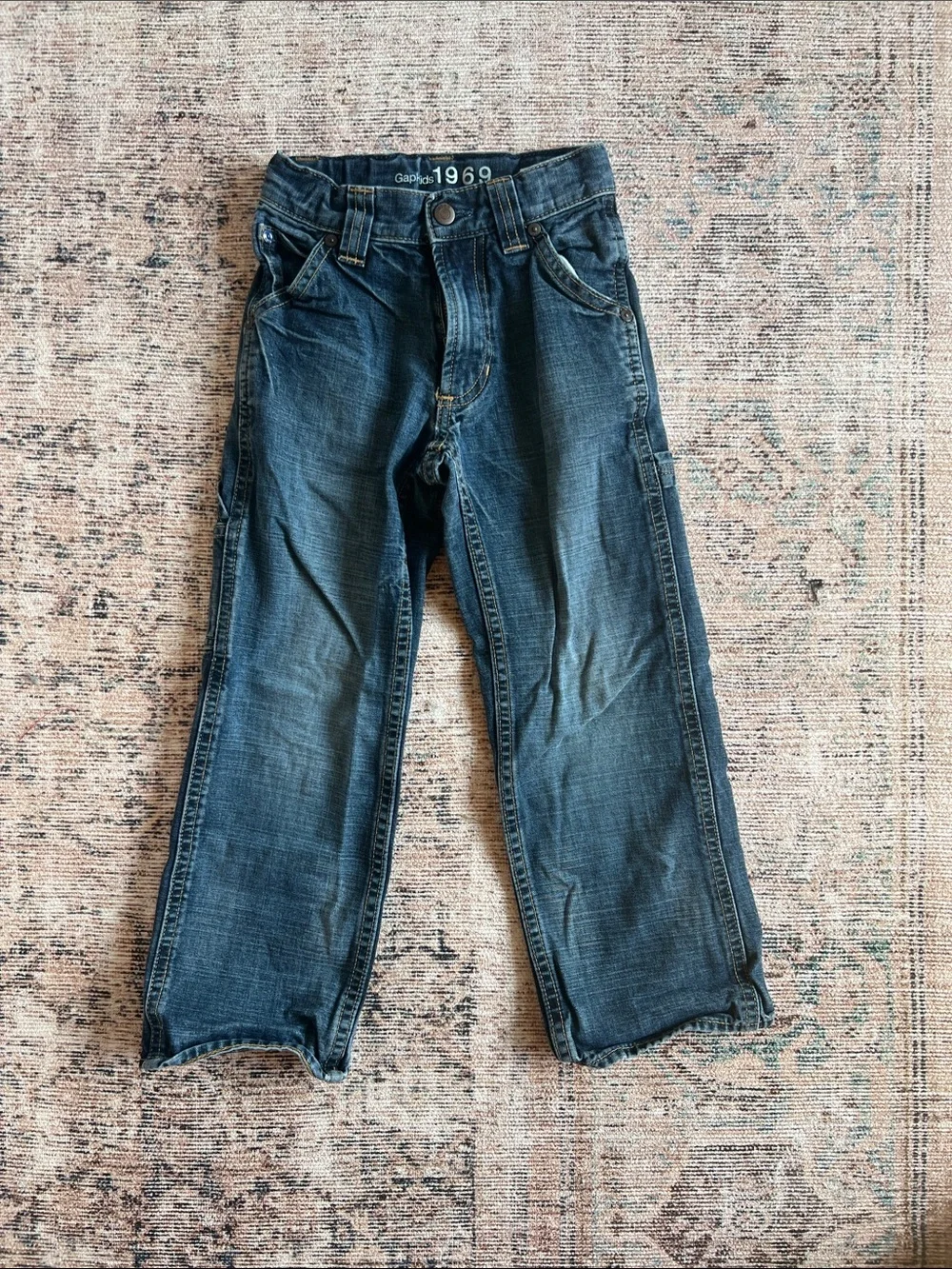 GAP Boys' Dark Blue Straight Carpenter Jeans size 6 Slim