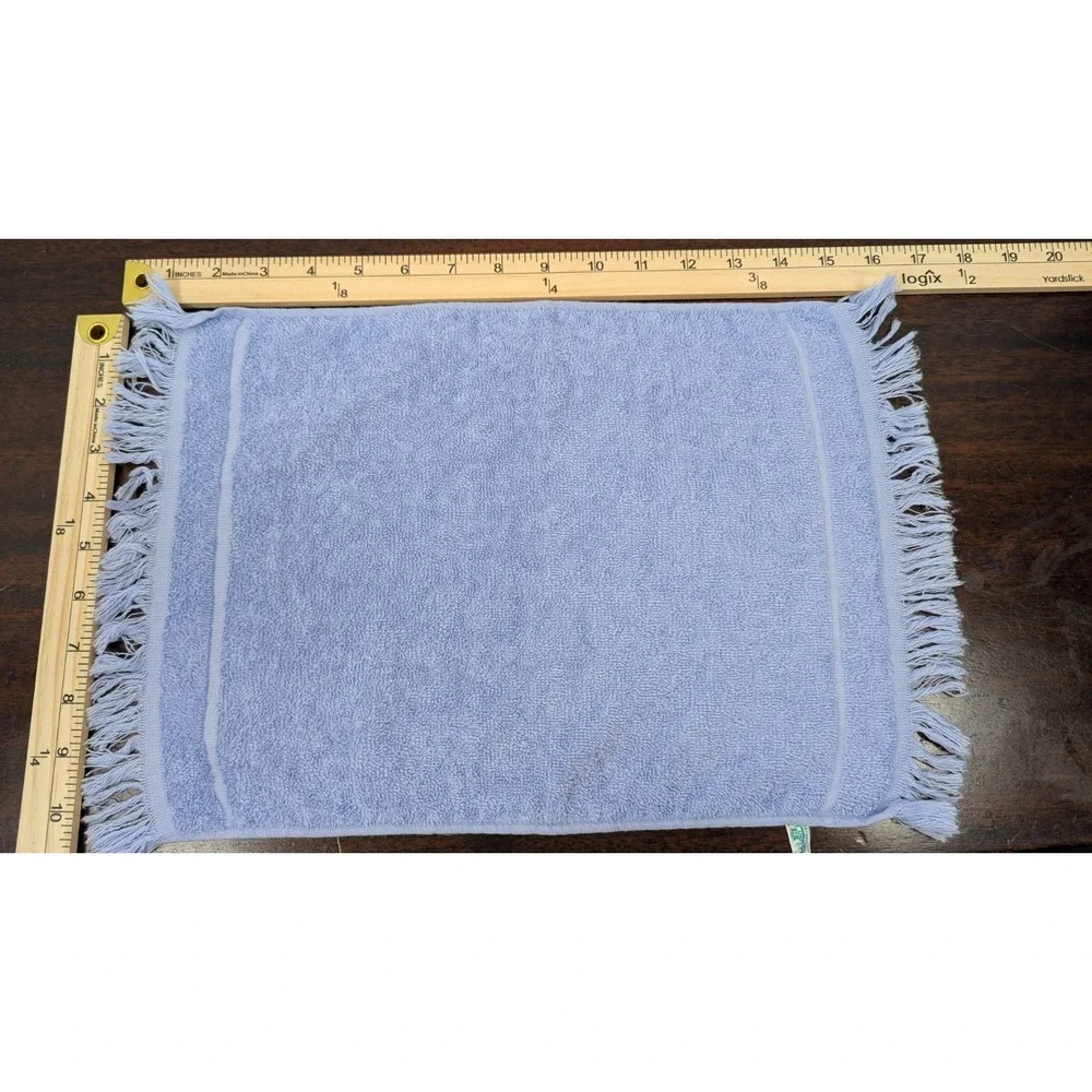 Vintage Mixed Cotton Towel Set Penneys Harmony House Cannon Floral Blue USA 4pc