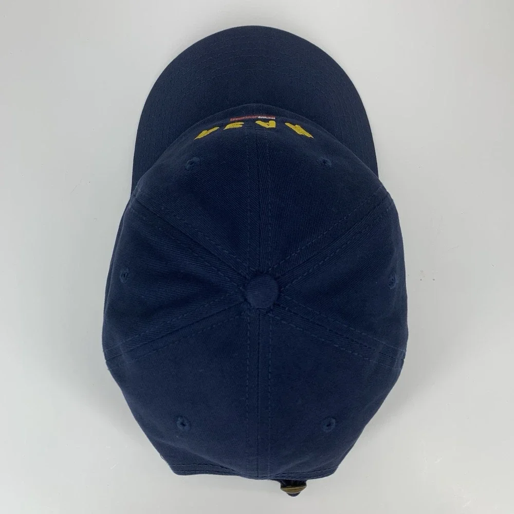 NASA USA Flag Hat Buzz Aldrin Blue Adjustable Strap OSFM Souvenir Baseball Cap