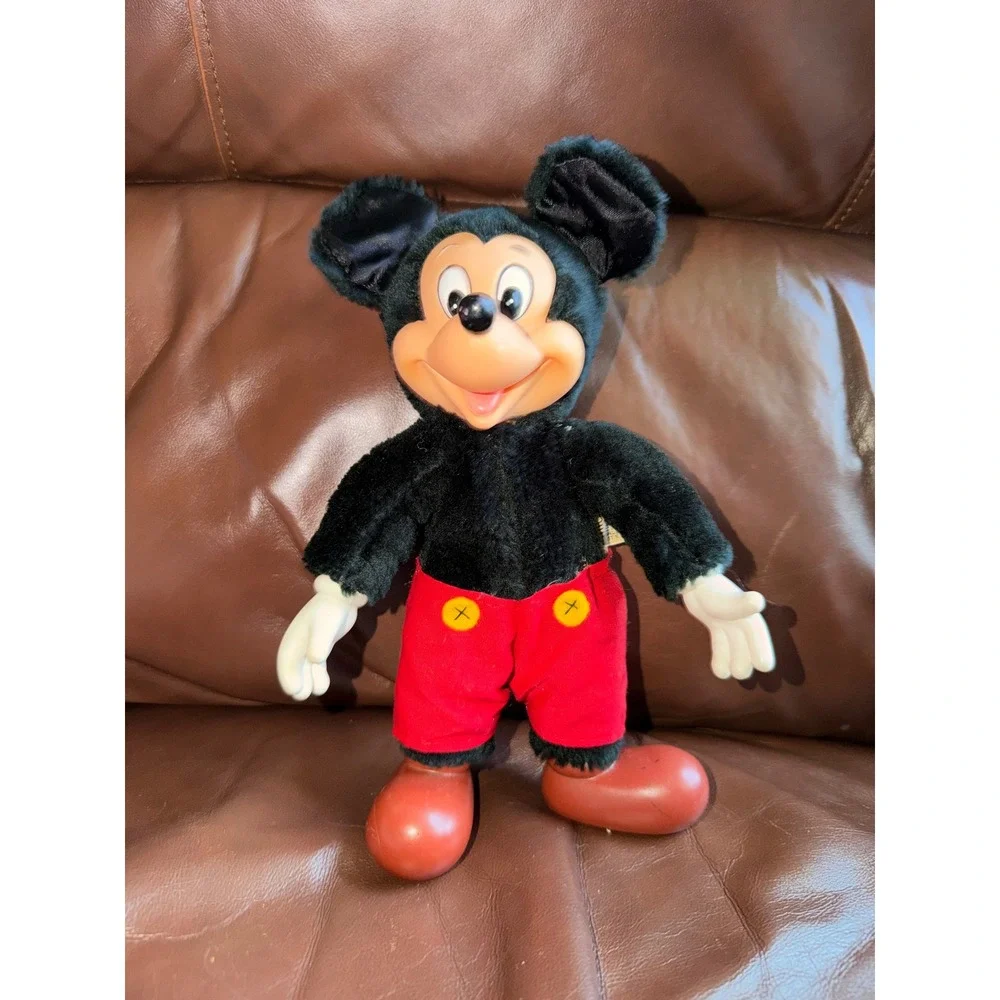 Vintage Mickey Mouse Applause Plush Plastic Face Hands Shoes 1980s‎ Disney Toy