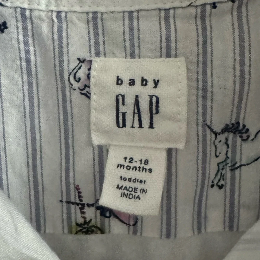 GAP Baby Unicorn Stripe Cotton Dress 12-18 Months