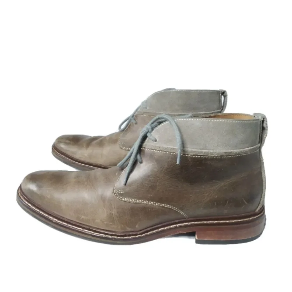 Cole Haan Chukka Boots Men's Size 9 Benton Welt Brown Leather Suede Retail $275