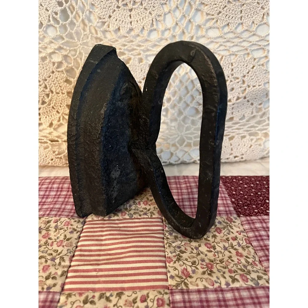 Vintage Cast Iron Stove Top Iron: Sewing Decor Door Stop