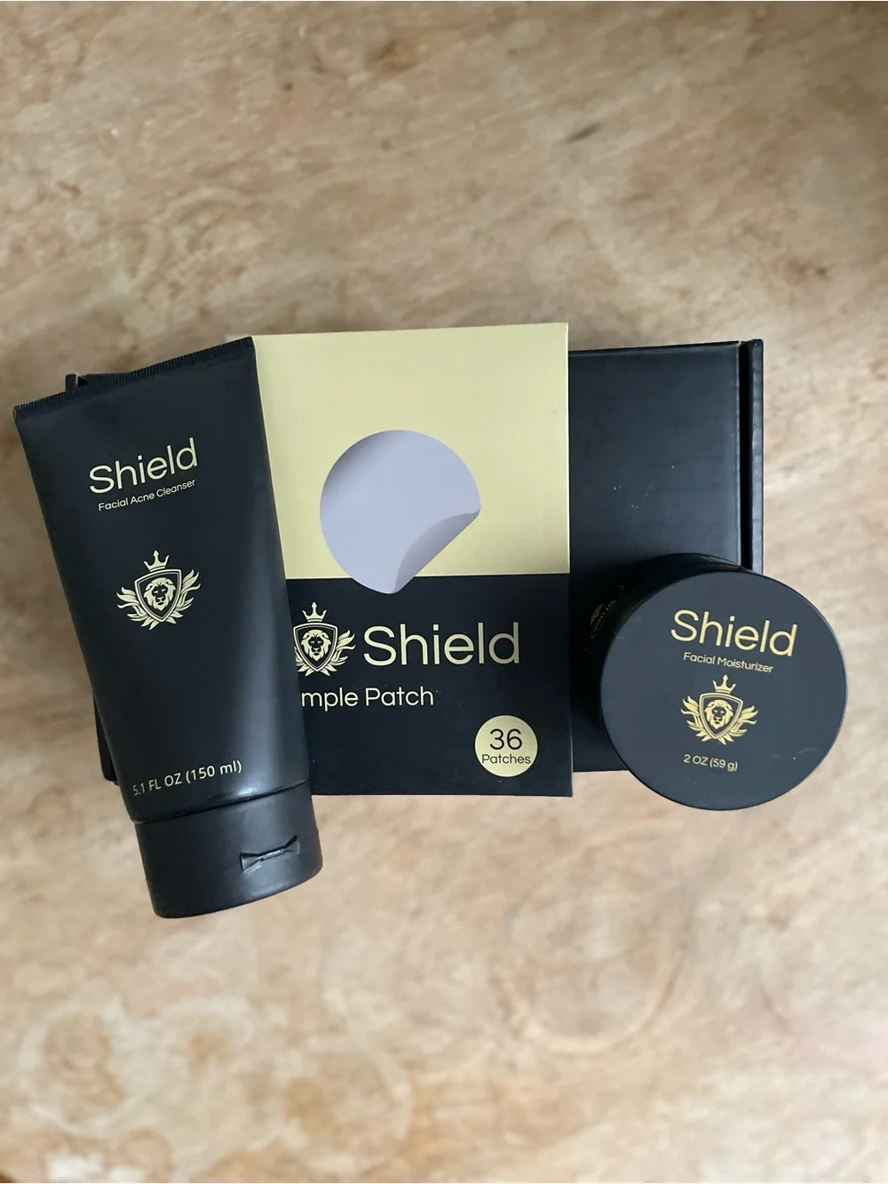 Shield clears acne