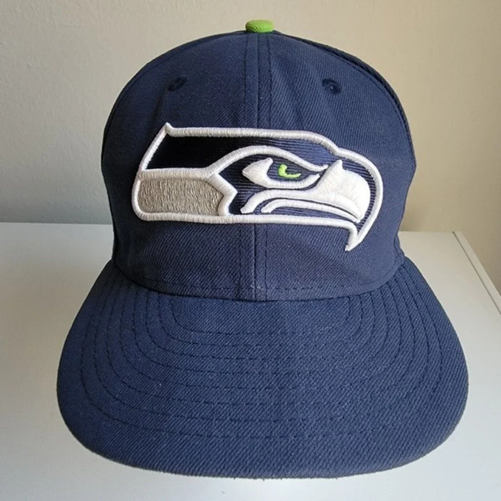 NFL Seattle Seahawks‎ New Era 59fifty Cap Hat Size 7 Polyester Blue