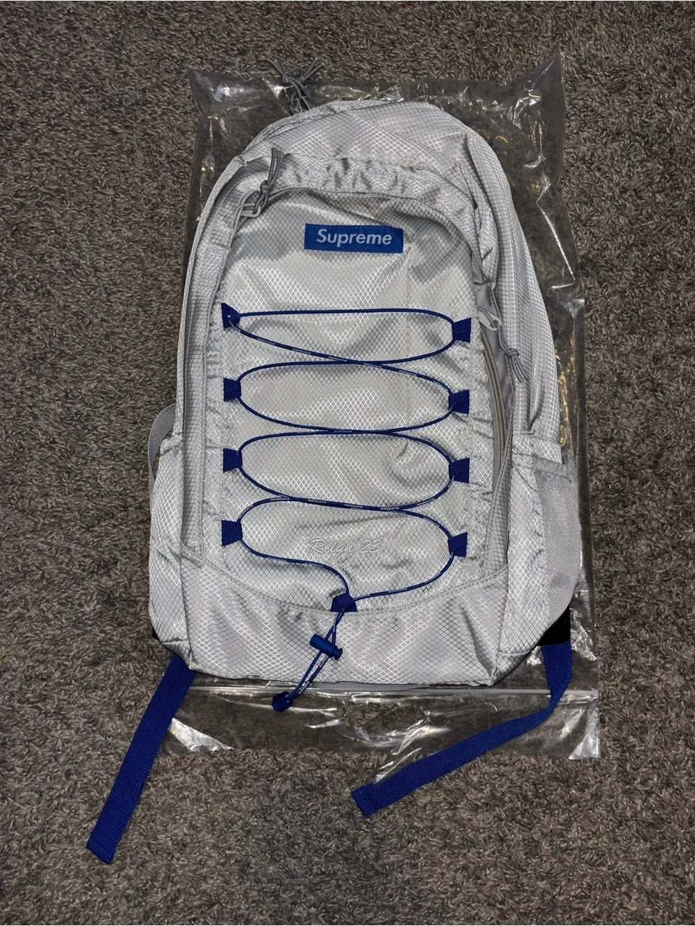 Sup Silver/Blue Mesh Backpack - Men's