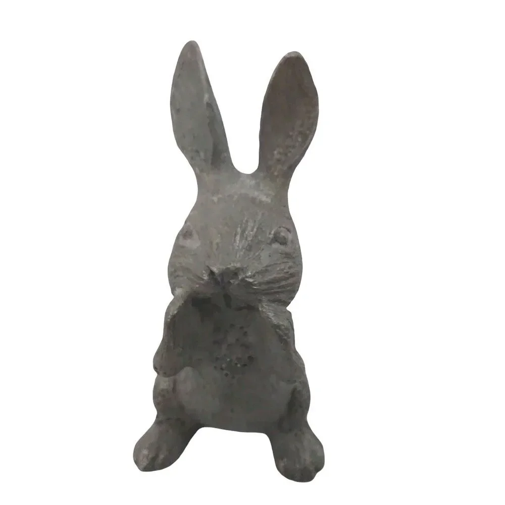 Pewter Figurine 1980's Rabbit Miniature Animal Sculpture Signed Easter 1.75
