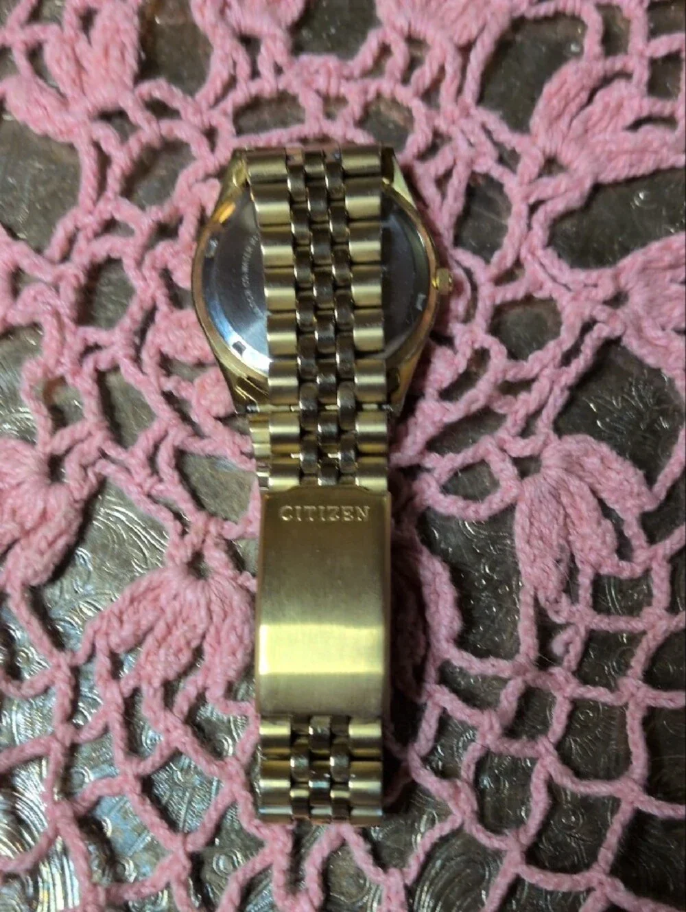 Vintage Citizen Gold-Tone Men's Bracelet Watch with Day-Date