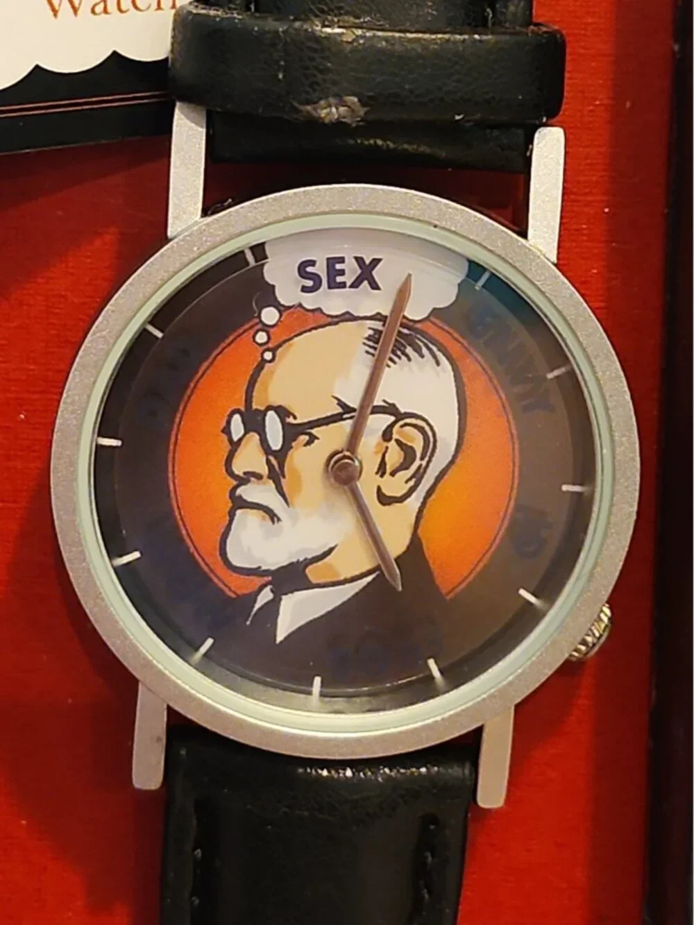 Unemployed Philosophers Guild~Watch~Sigmund Freud~In Box~Nice Working Condition!