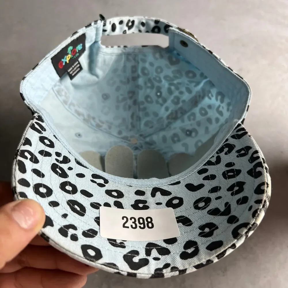 Explore By Lids Light Blue Adjustable Snow Leopard Baseball Cap