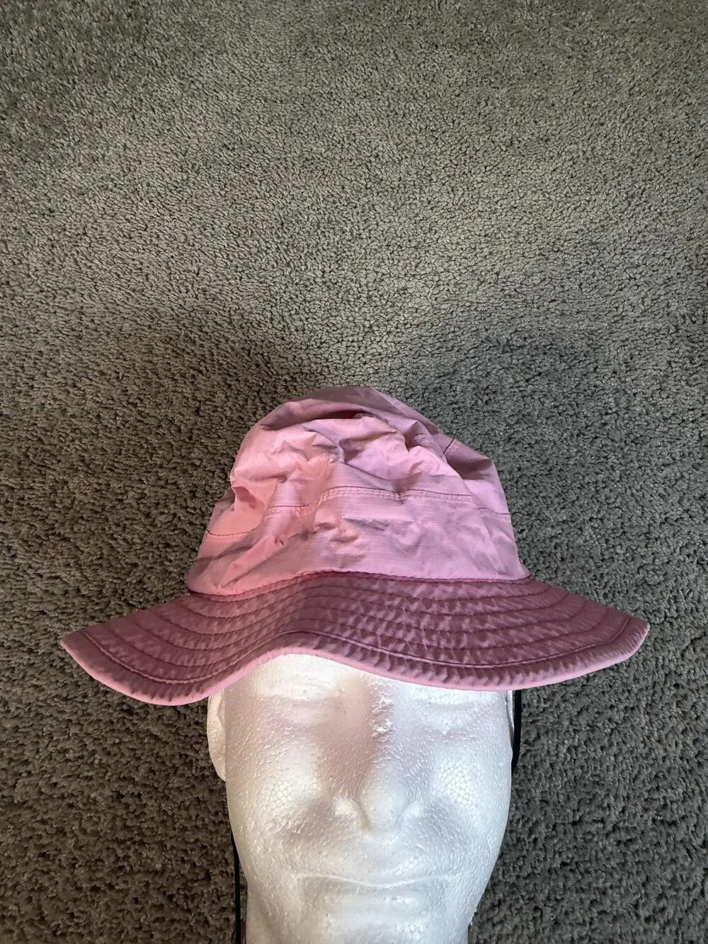 L.L. Bean Hat Cap Strap Back Unisex Kids M Pink Adjustable Sun Hat Nylon Mesh