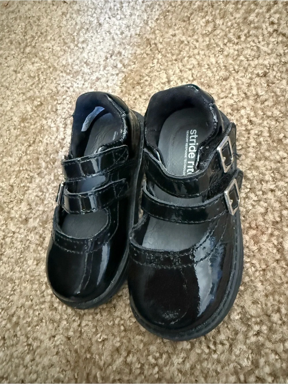 Stride Rite shiny black