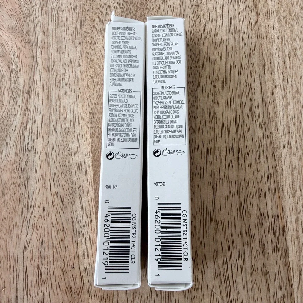 Set of 2 Covergirl Outlast Moisturizing Topcoat Clear Lip Balm 0.06 oz Each