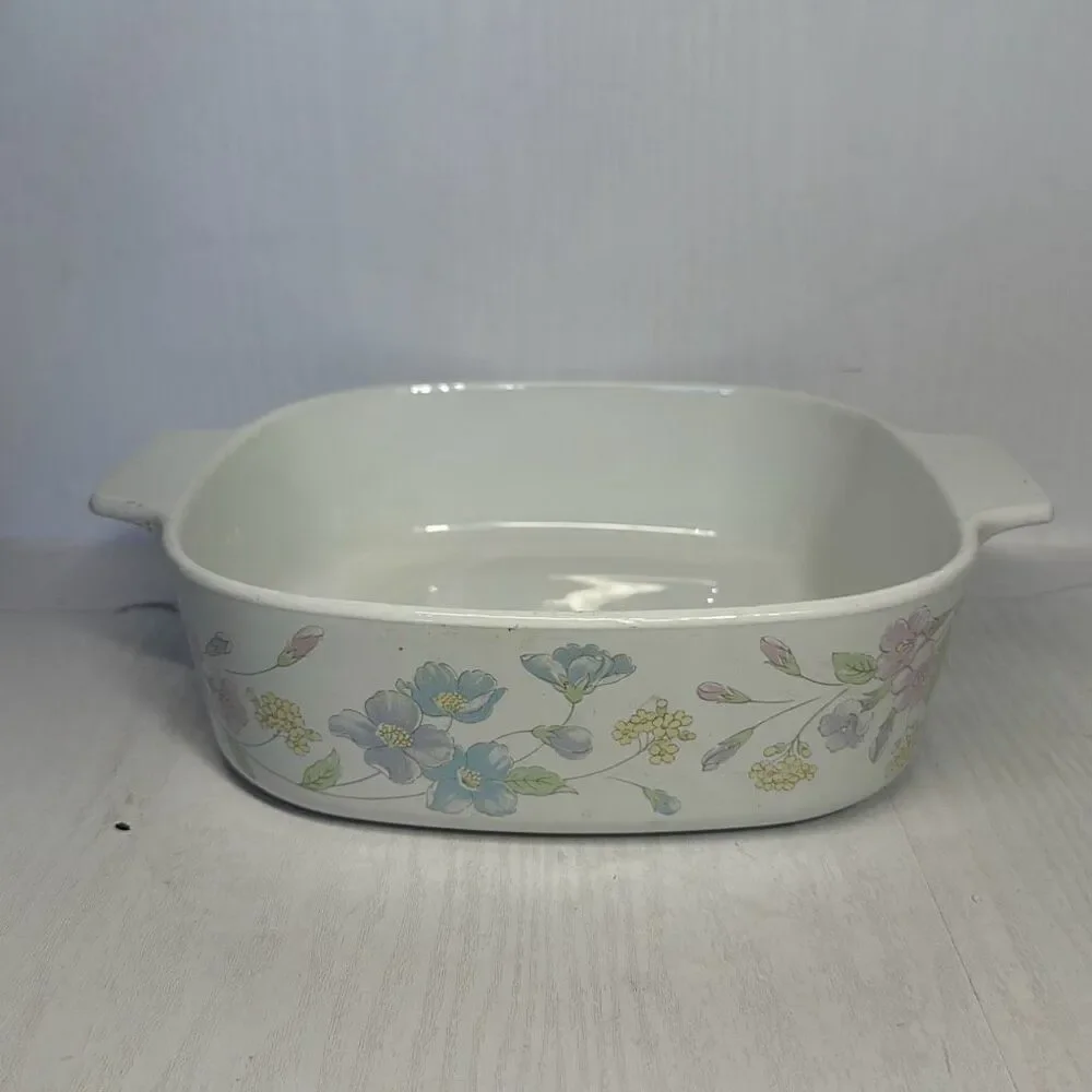 Corning Ware Spring Bouquet A-2-B 2 Liter Pastel Floral Casserole Dish NO Lid LO