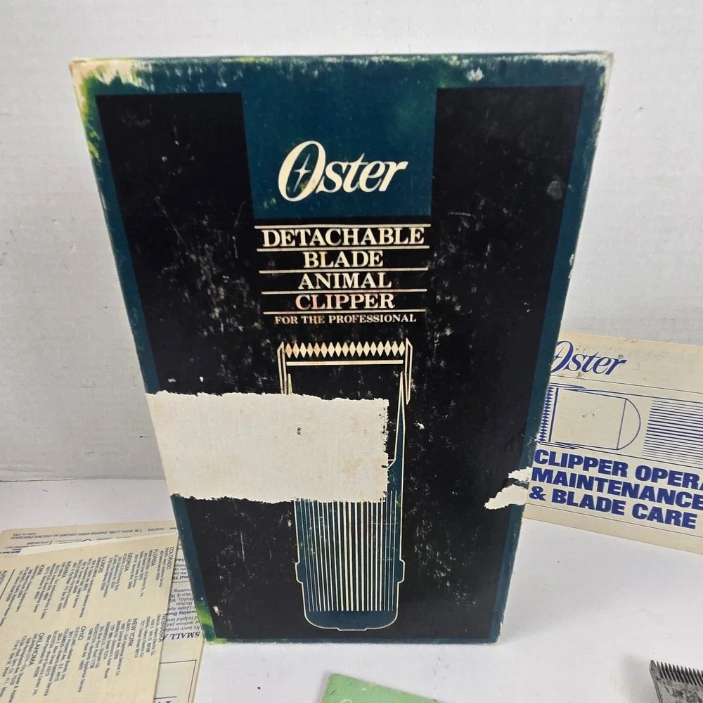 Vtg Oster Golden A5 Animal Clipper Professional Electric Dog Grooming + Extras