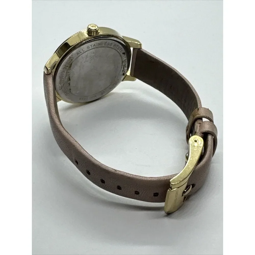 Michael Kors Hartman MK2558 Women's Pink Leather Analog Dial Quartz Watch JNA683