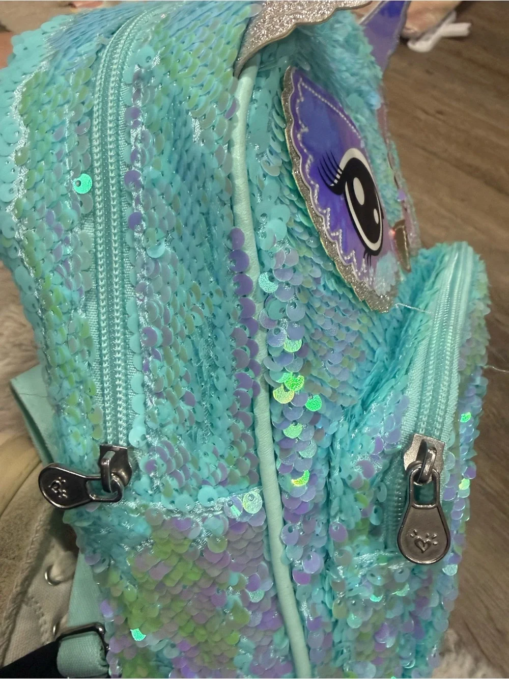 Justice sparkly aqua