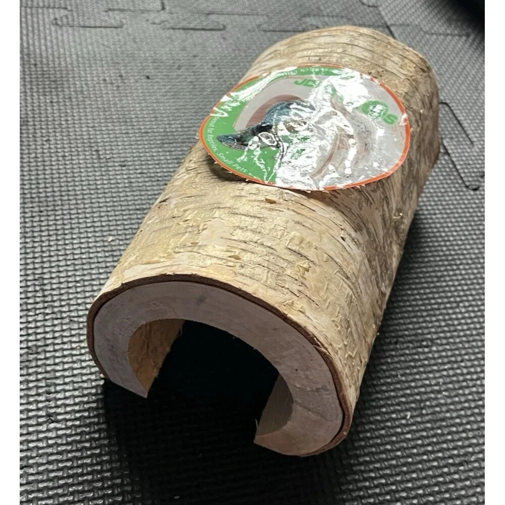 JDHA VMOS Natural Birch Critter Cave Half Trunk Hideout For Reptiles 8