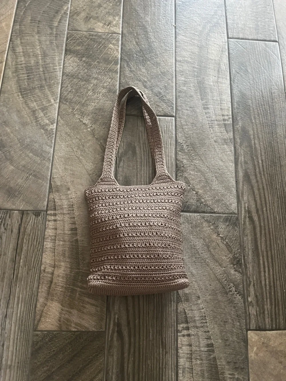NWOT The Sak brown hand made Woven Crochet Tote Bag