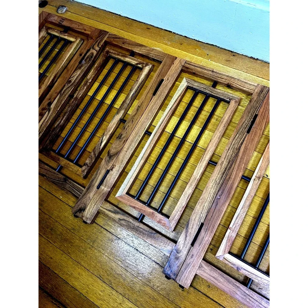 5 Panel Pet Gate Freestanding Wood & Metal  Room Divider 65x25 Inch