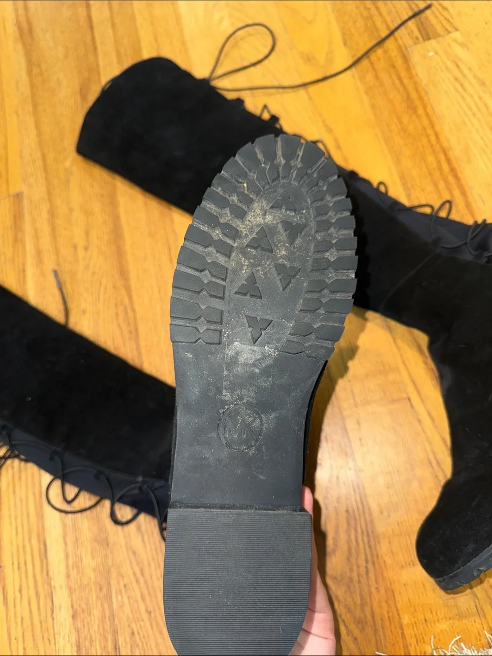 Michael Kors Black Over-the-Knee Suede Boots