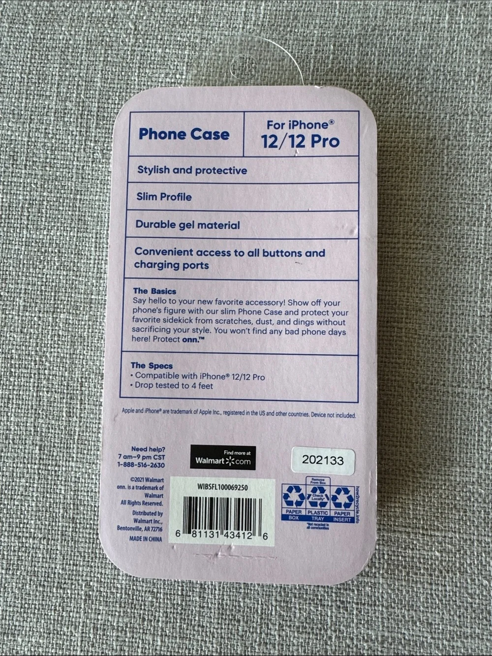 iPhone Case Blue Gold Foil Metallic Floral Brand New for iPhone 12/12 Pro