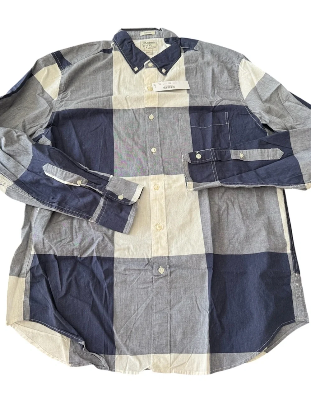 J. Crew plaid long sleeve button down - new !