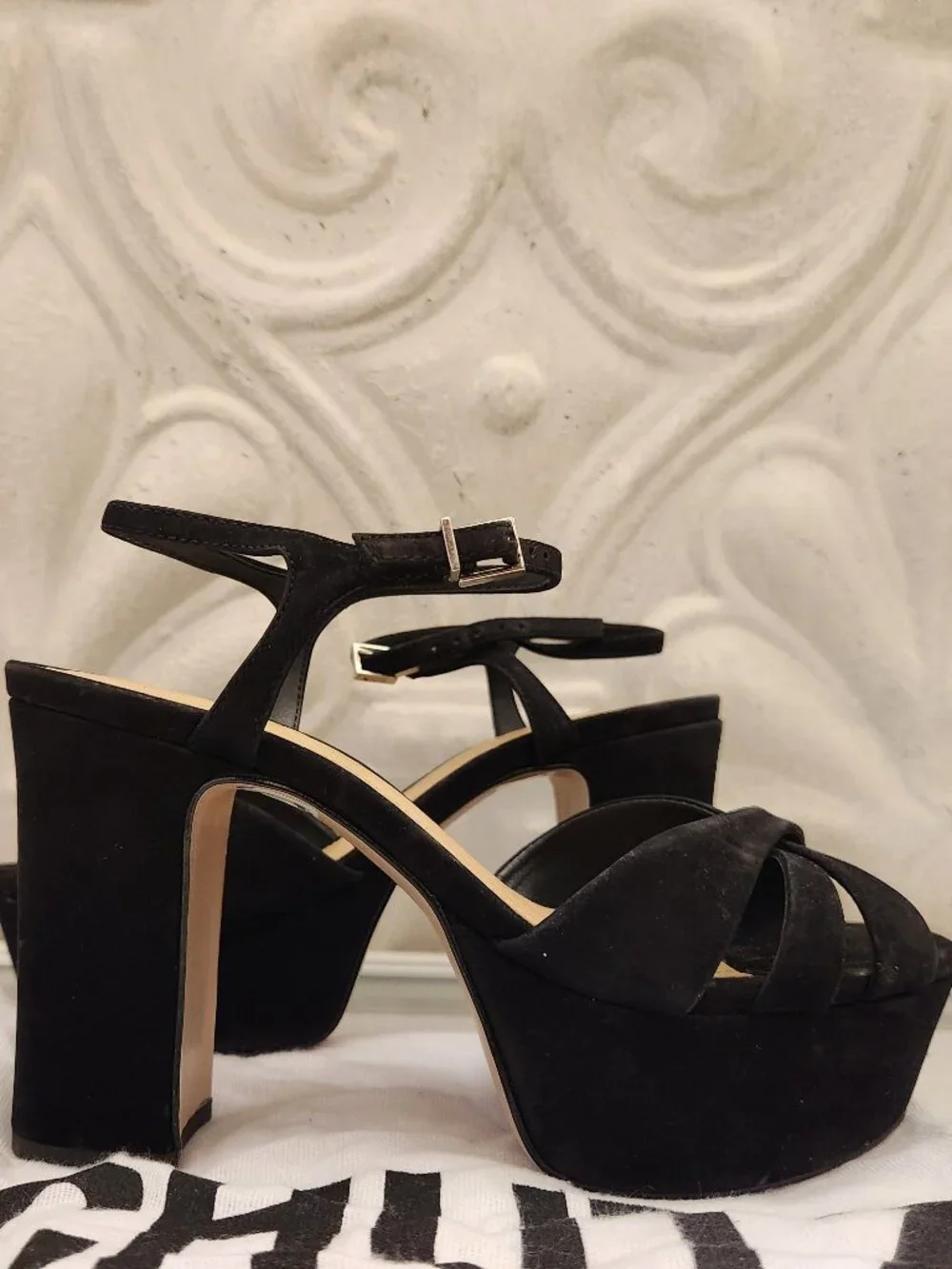 SCHUTZ black suede